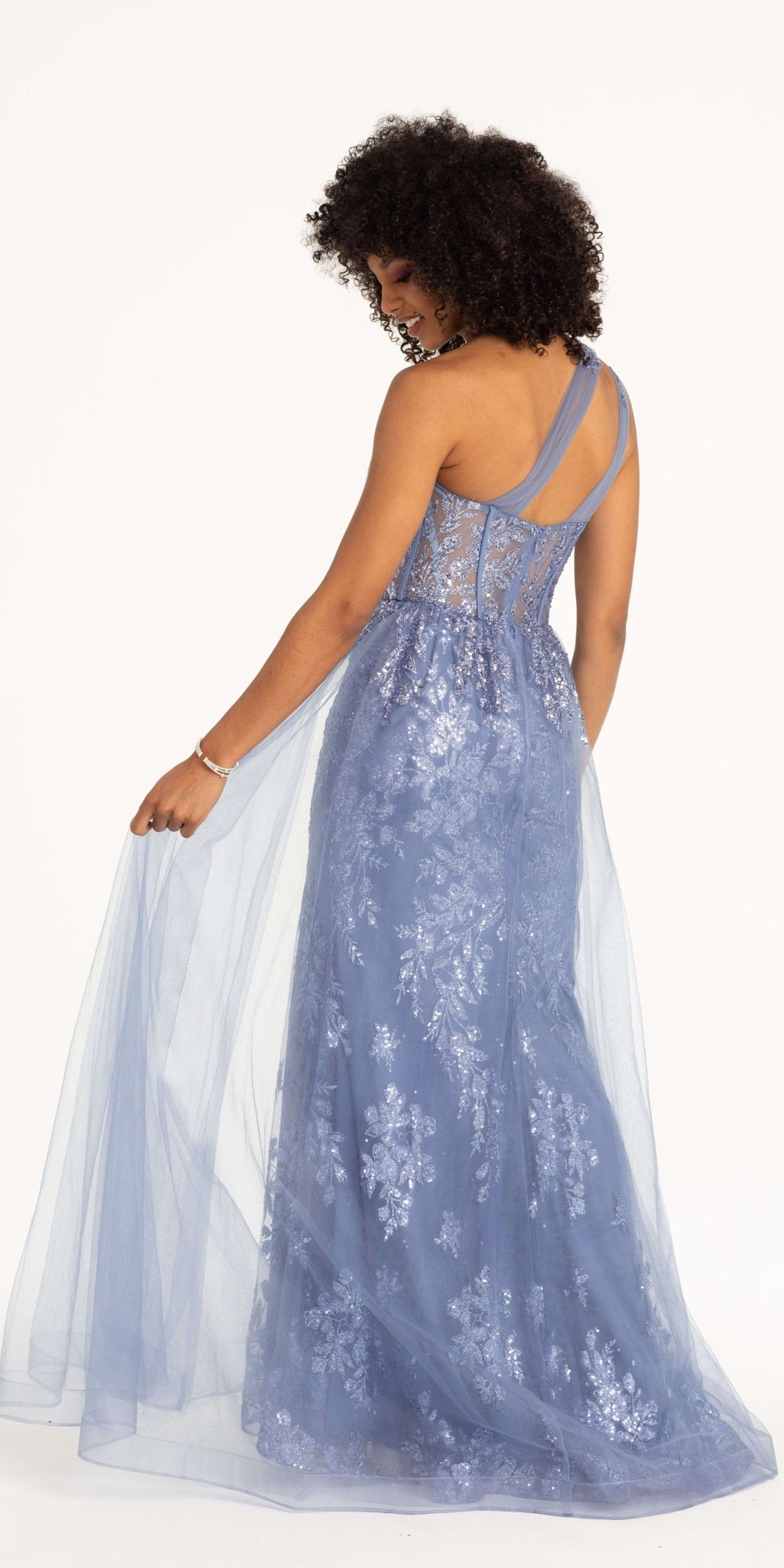 Rhinestone Encrusted Sweetheart Mesh Bodycon Dress with Ruching