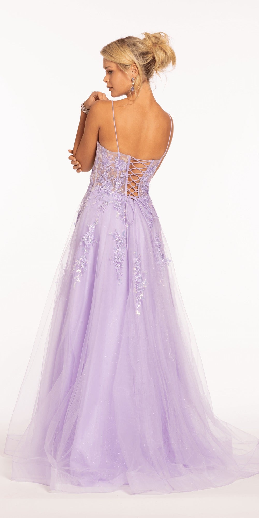One Shoulder Scuba Column Dress with Overskirt