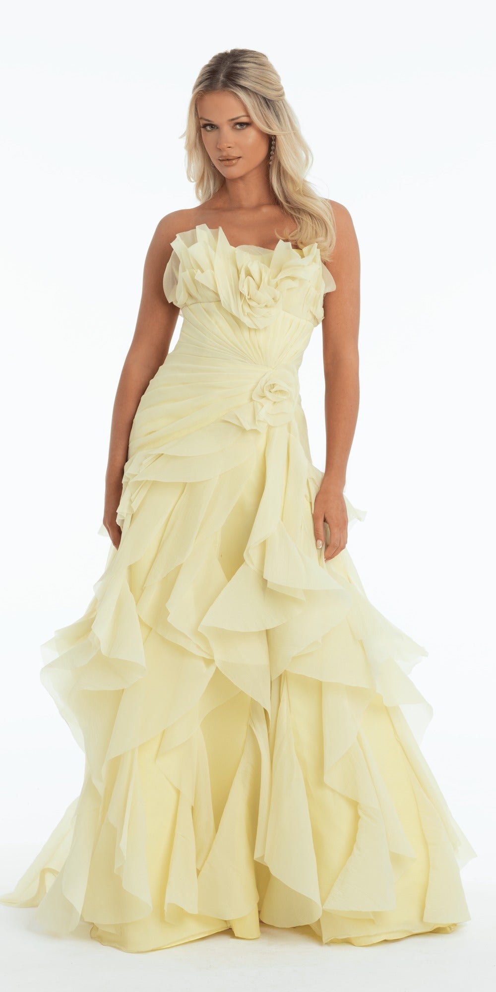 Mesh Beaded Cowl Neck Column Dress