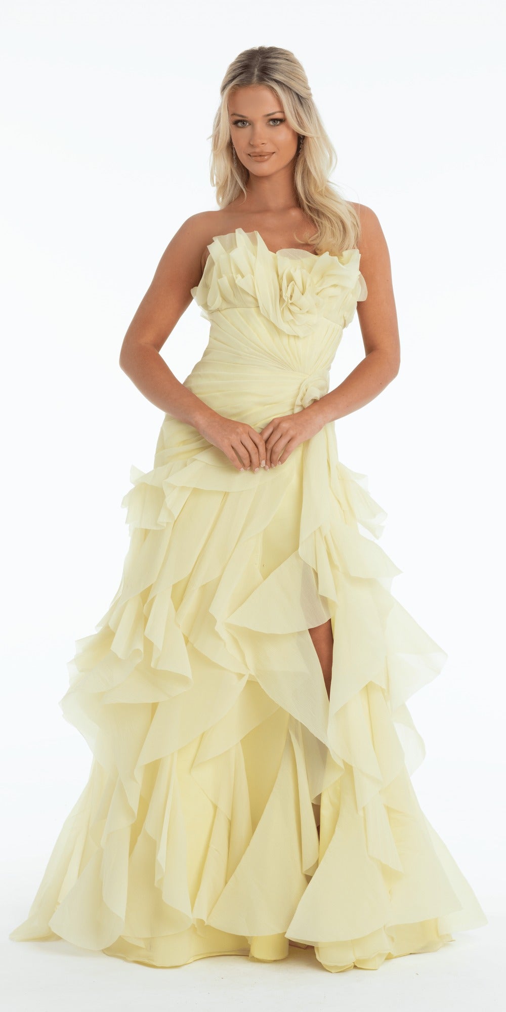 Mesh Beaded Cowl Neck Column Dress