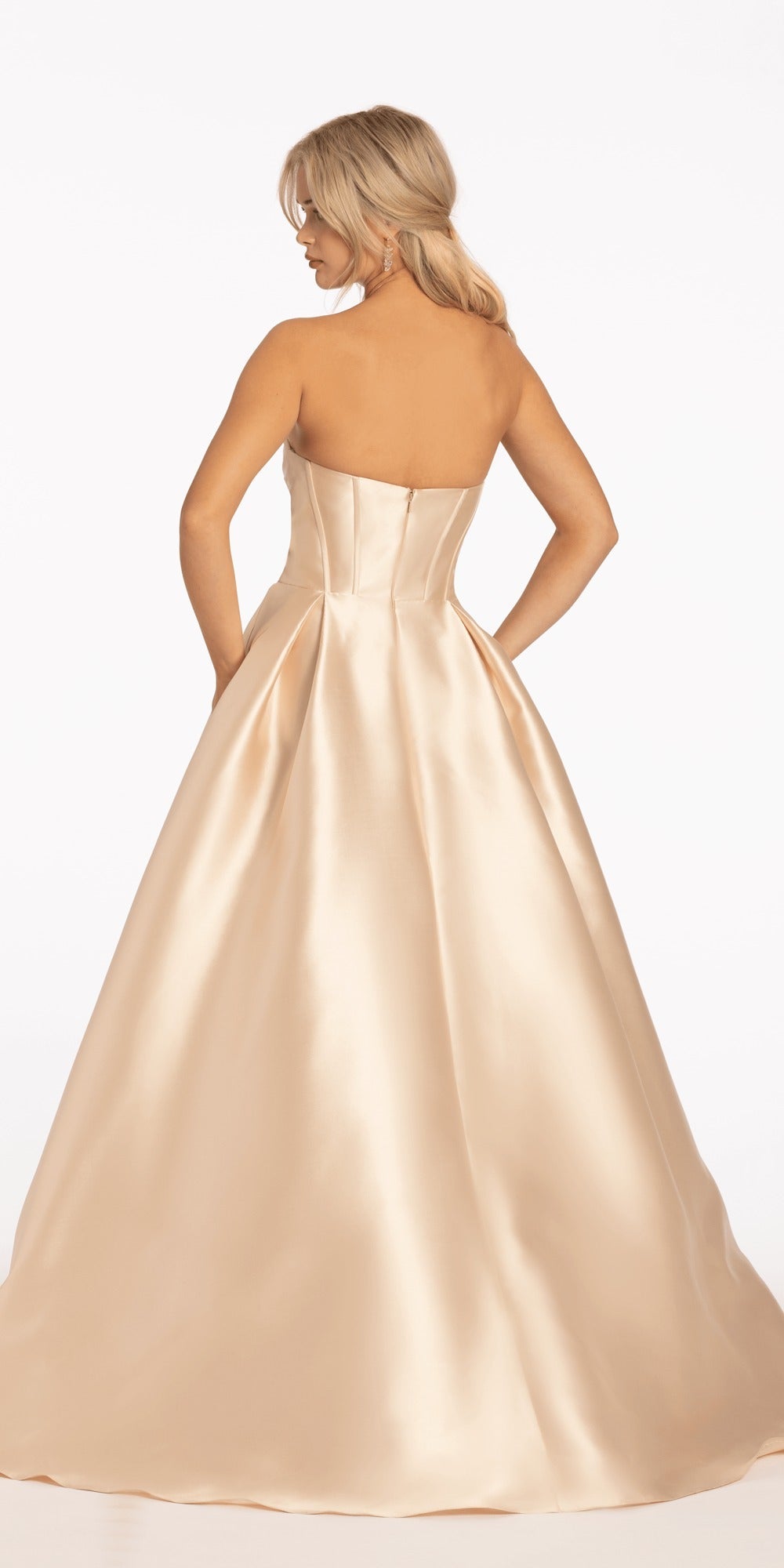 Strapless Beaded Embroidered Corset Trumpet Dress
