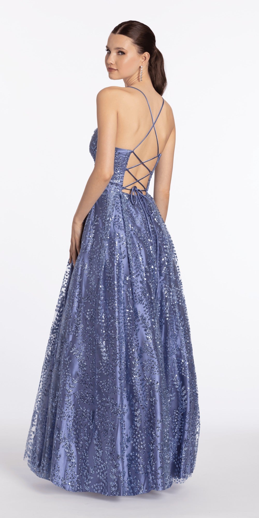 Tulle A Line Dress with 3D Embellished Appliques