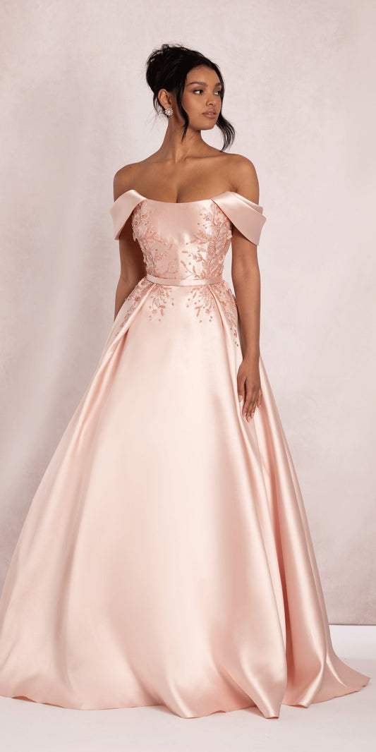 Cap Sleeve Crocheted Illusion Back Chiffon A Line Dress