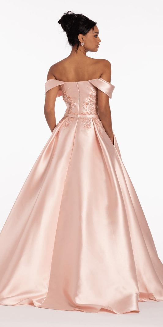 Sweetheart Tulle Floral Lace Off the Shoulder Ballgown